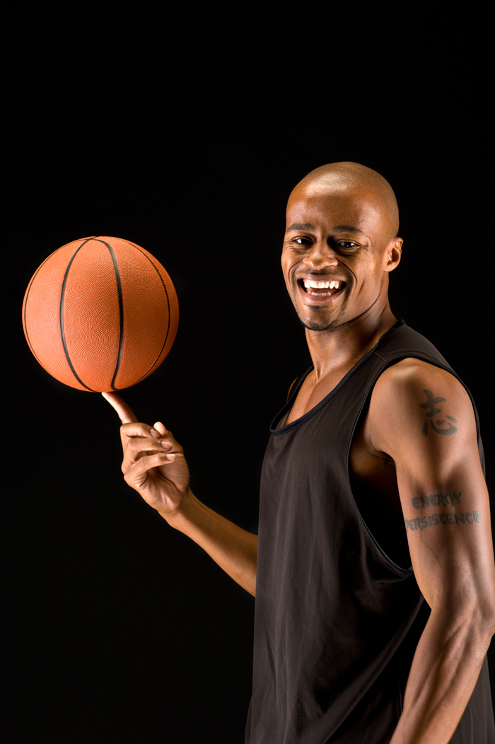Trajectoire parabolique : basket